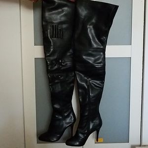 red bottom leather boots